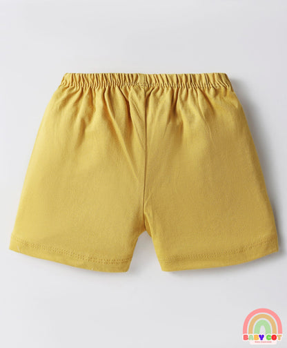 Single Jersey Knit Above Knee Length Shorts With Tropical & Geometric Shape Print Pack Of 5 - Multicolour