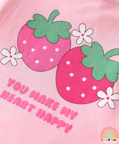 Cotton Knit Full Sleeves T-Shirts With Fruit & Polka Dot Print Pack of 5 - Multi Colour