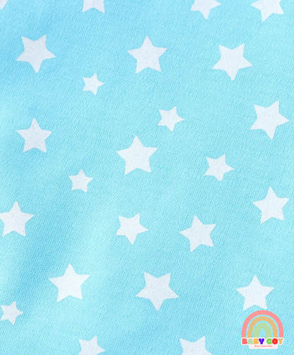 100% Cotton Knit Half Sleeves Onesies Stripes & Bear Print Pack Of 5 - Blue Yellow & White