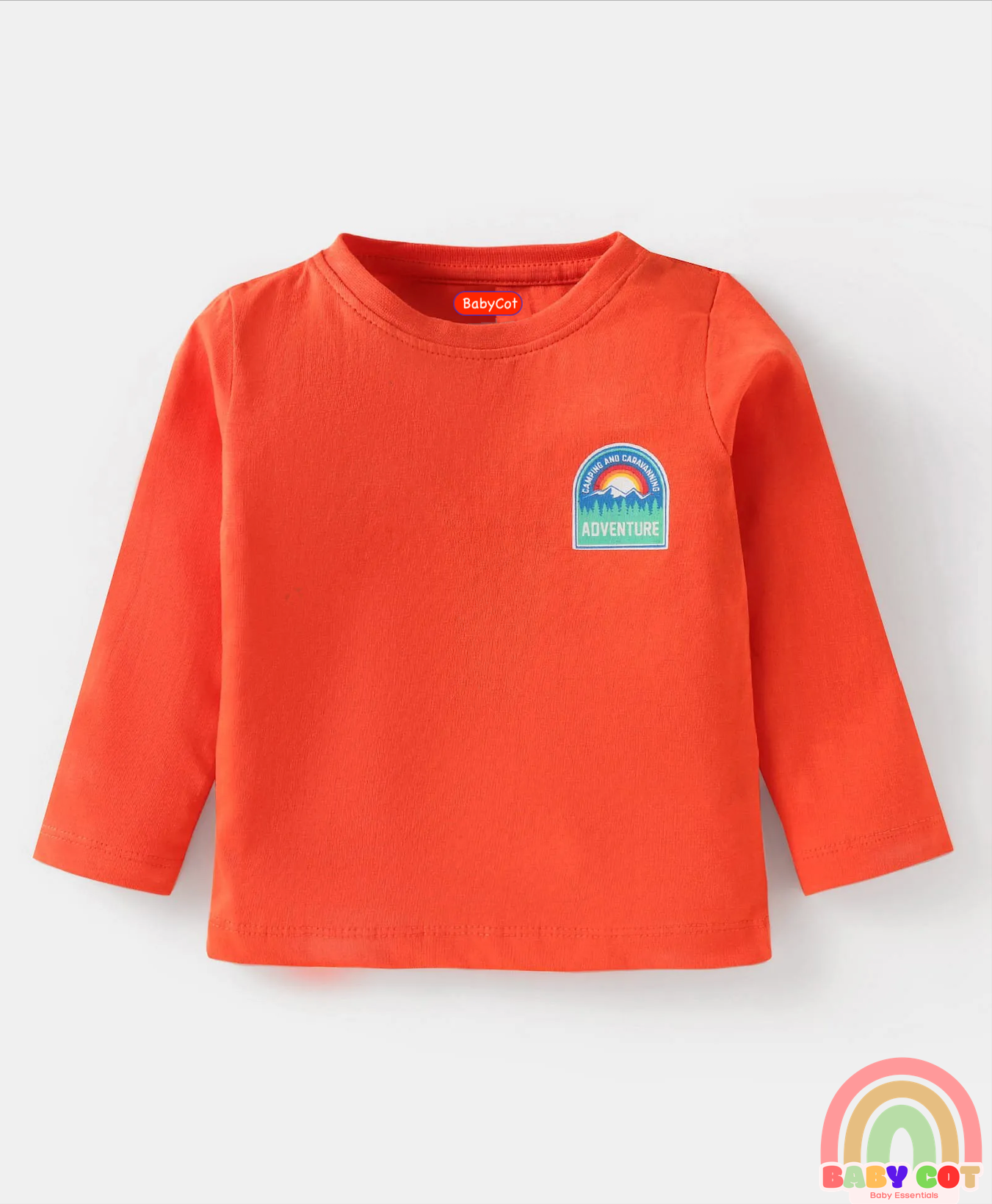 Cotton Knit Full Sleeves T-Shirts With Stripes Text & Animal Print Pack Of 7 - Blue Yellow Orange