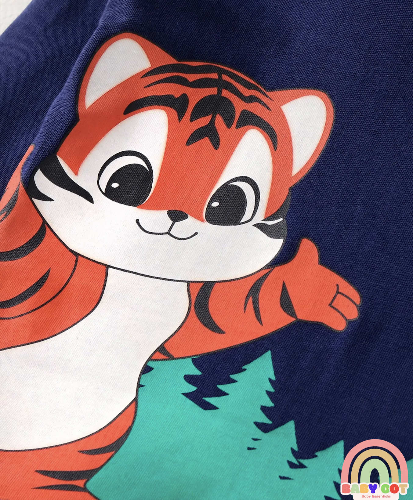 Cotton Knit Full Sleeves T-Shirts With Stripes Text & Animal Print Pack Of 7 - Blue Yellow Orange