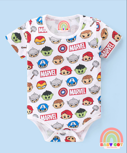 Printed Half sleeves onesies Multicolour 100% cotton - Pack of 3