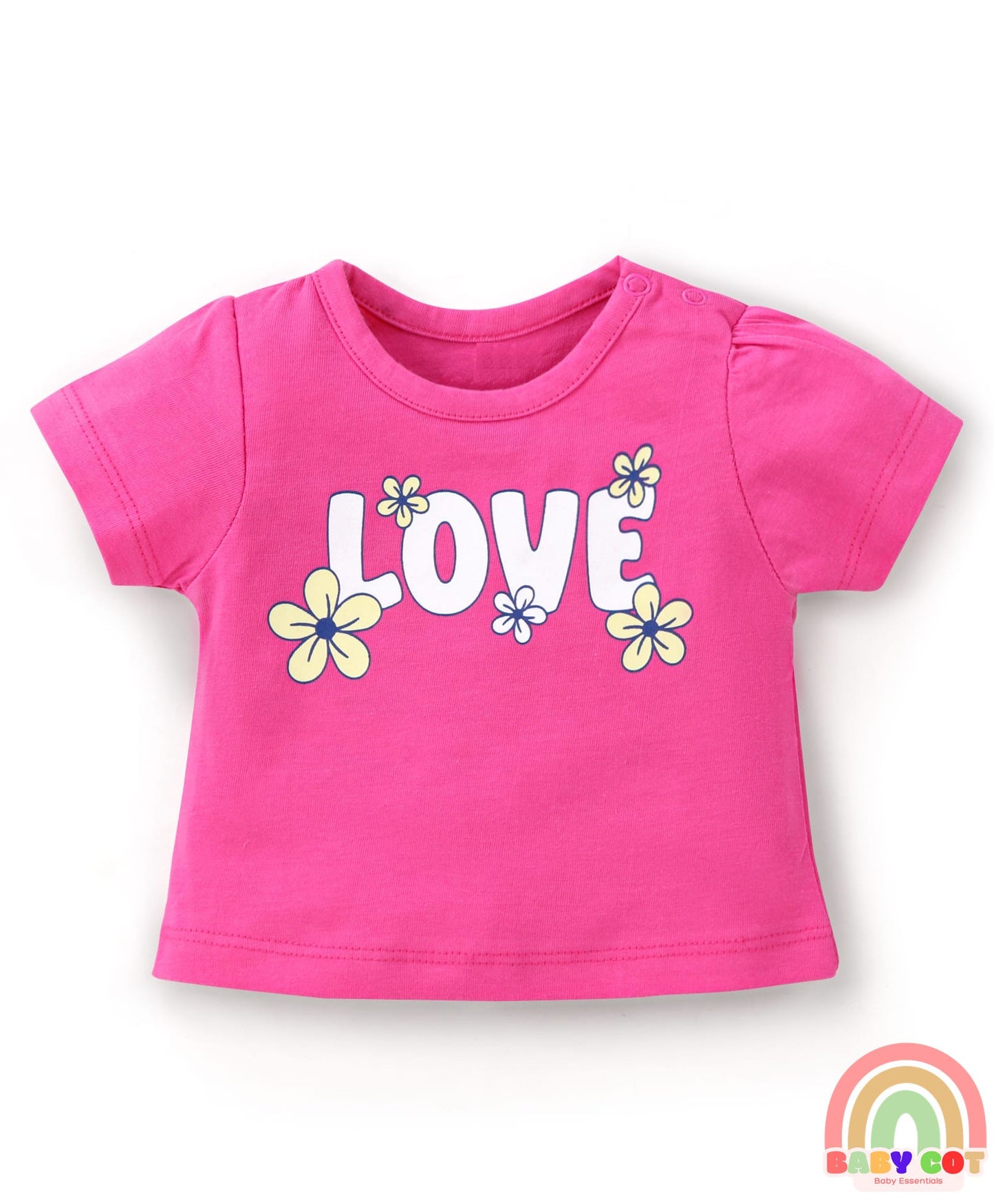 100% Cotton Half Sleeves T-Shirts Butterfly Print Pack of 3 - Multicolour