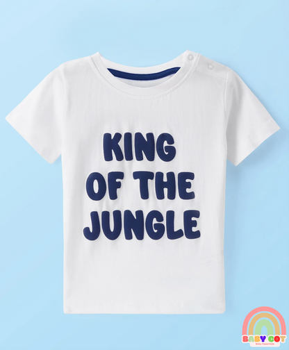 otton Woven Full Sleeves Jungle Theme Printed Shirt with Inner T-Shirt - Multicolor