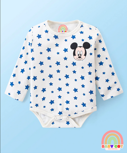 Interlock Knit Full Sleeves Onesies With Printed Graphics Pack of 3 - Red White & Navy Blue