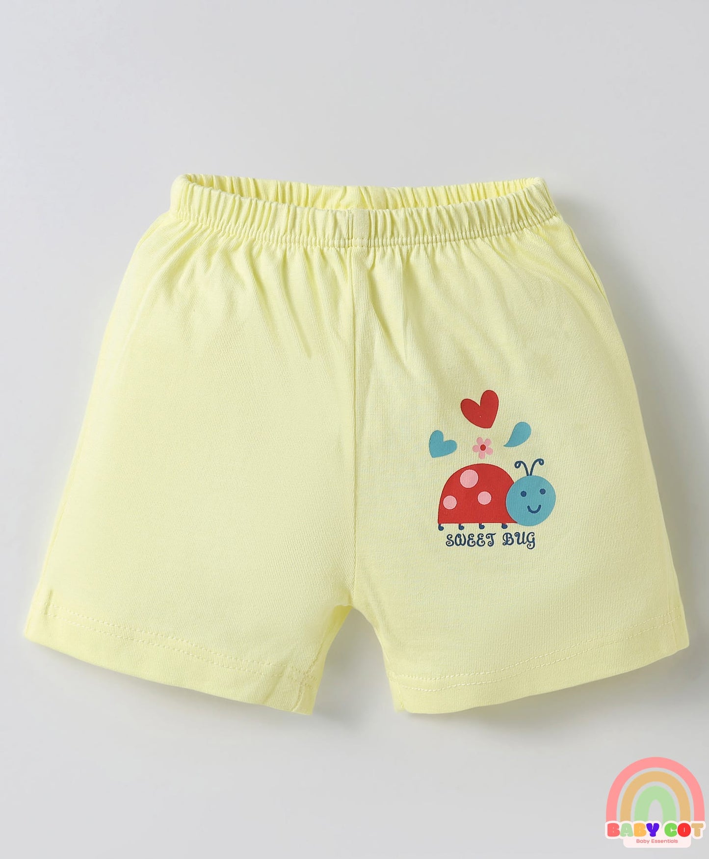 Single Jersey Knit Above Knee Length Shorts With Animal & Heart Print Pack Of 5 - Multicolour
