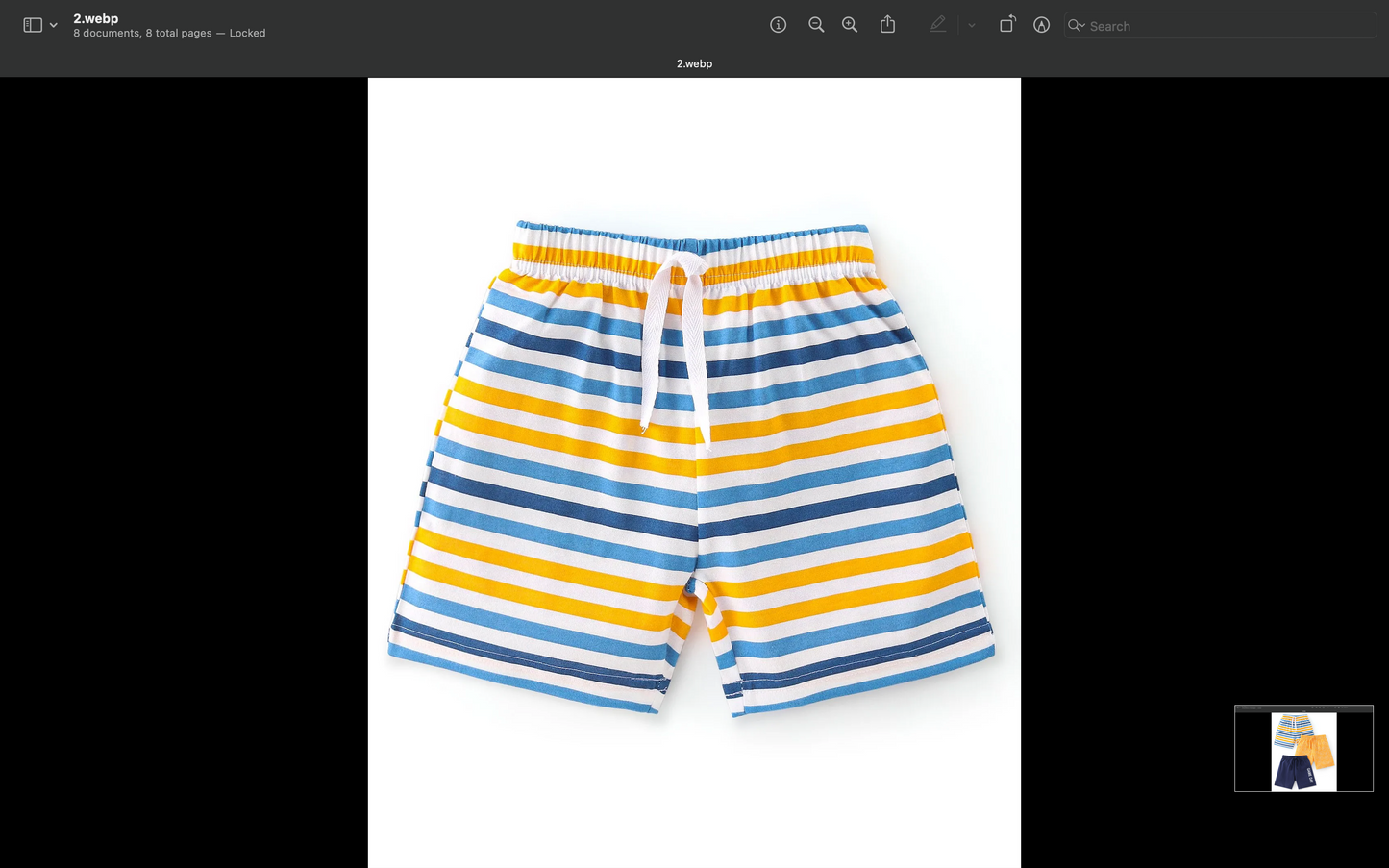 Cotton Knit Knee Length Striped Shorts Text & Balls Print Pack of 3 - Multicolour