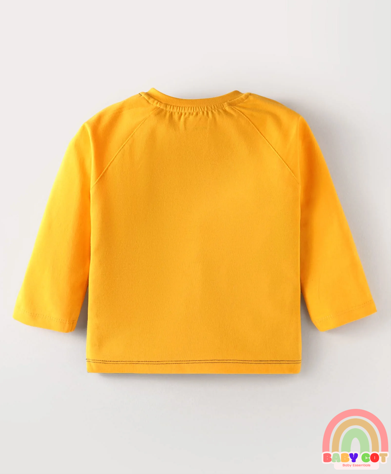 Cotton Knit Full Raglan Sleeves T-Shirt With Teddy Bear Print - Navy Blue