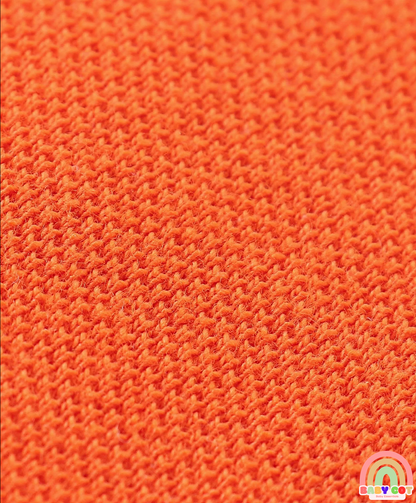100% Cotton Knit Half Sleeves Polo T-Shirt With Solid Colour - Orange
