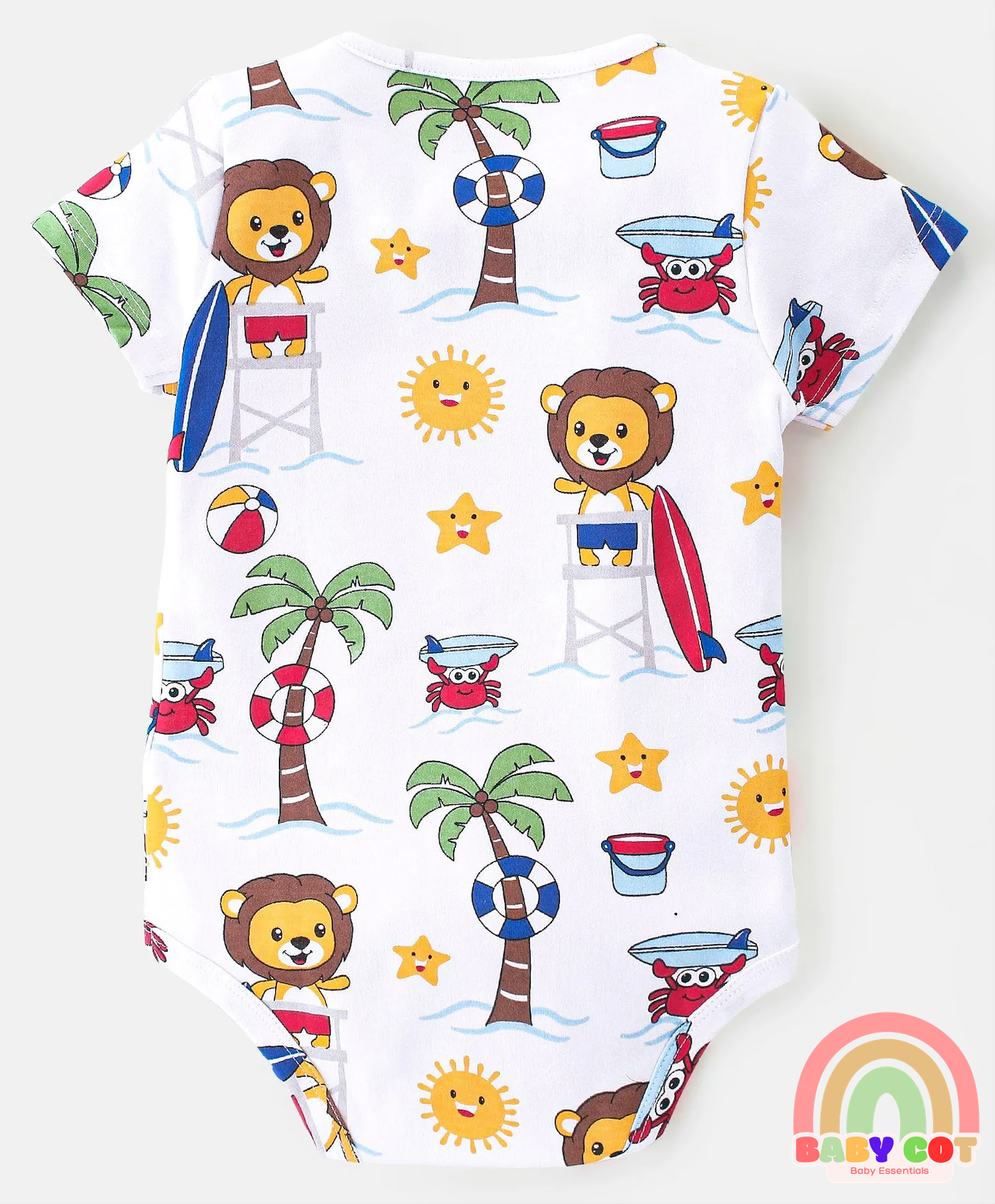 100% Cotton Onesies Pack of 3 Lion Print - Multicolour