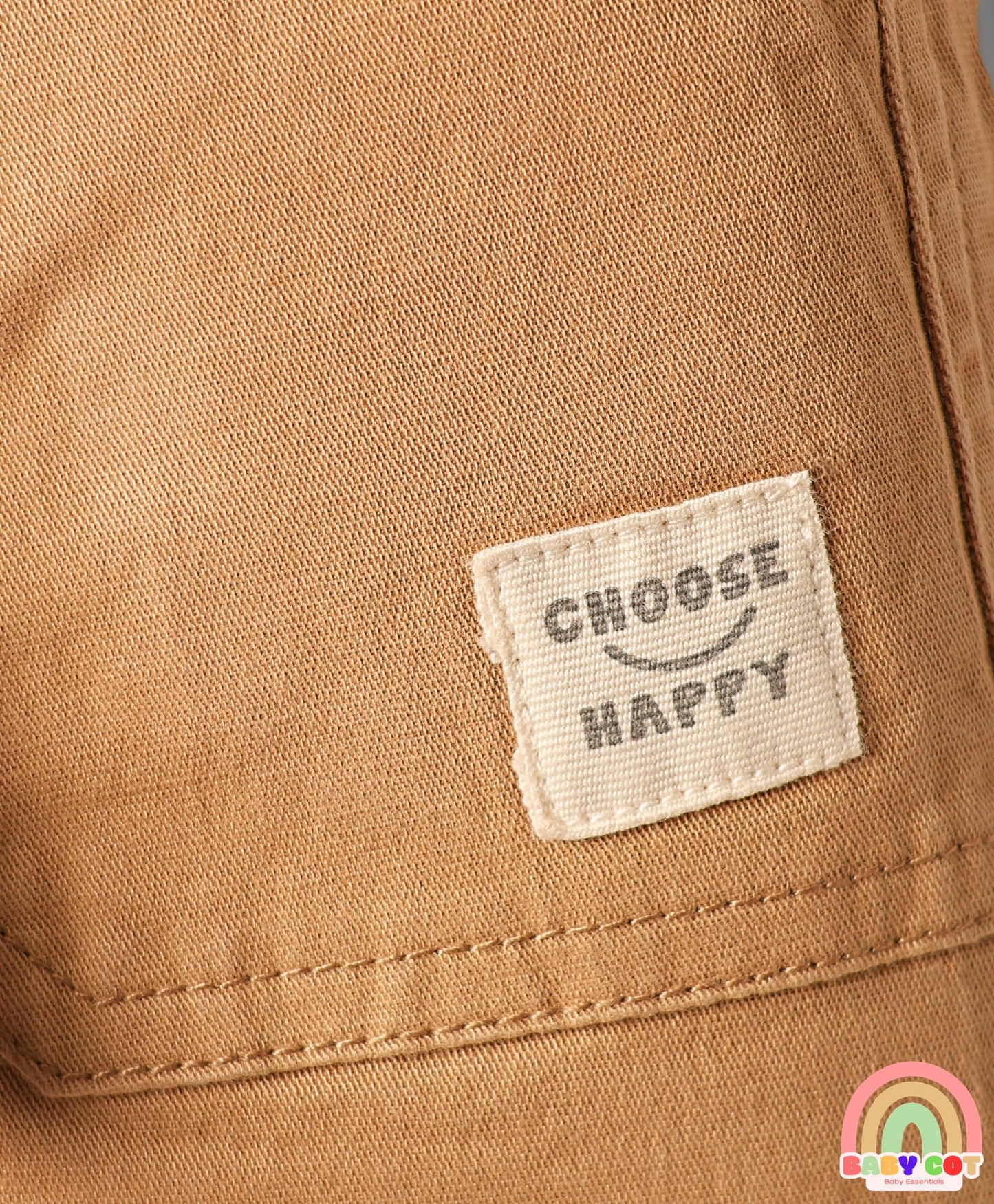 Twill Woven Full Length Solid Coloured Trousers With Stretch - Khaki