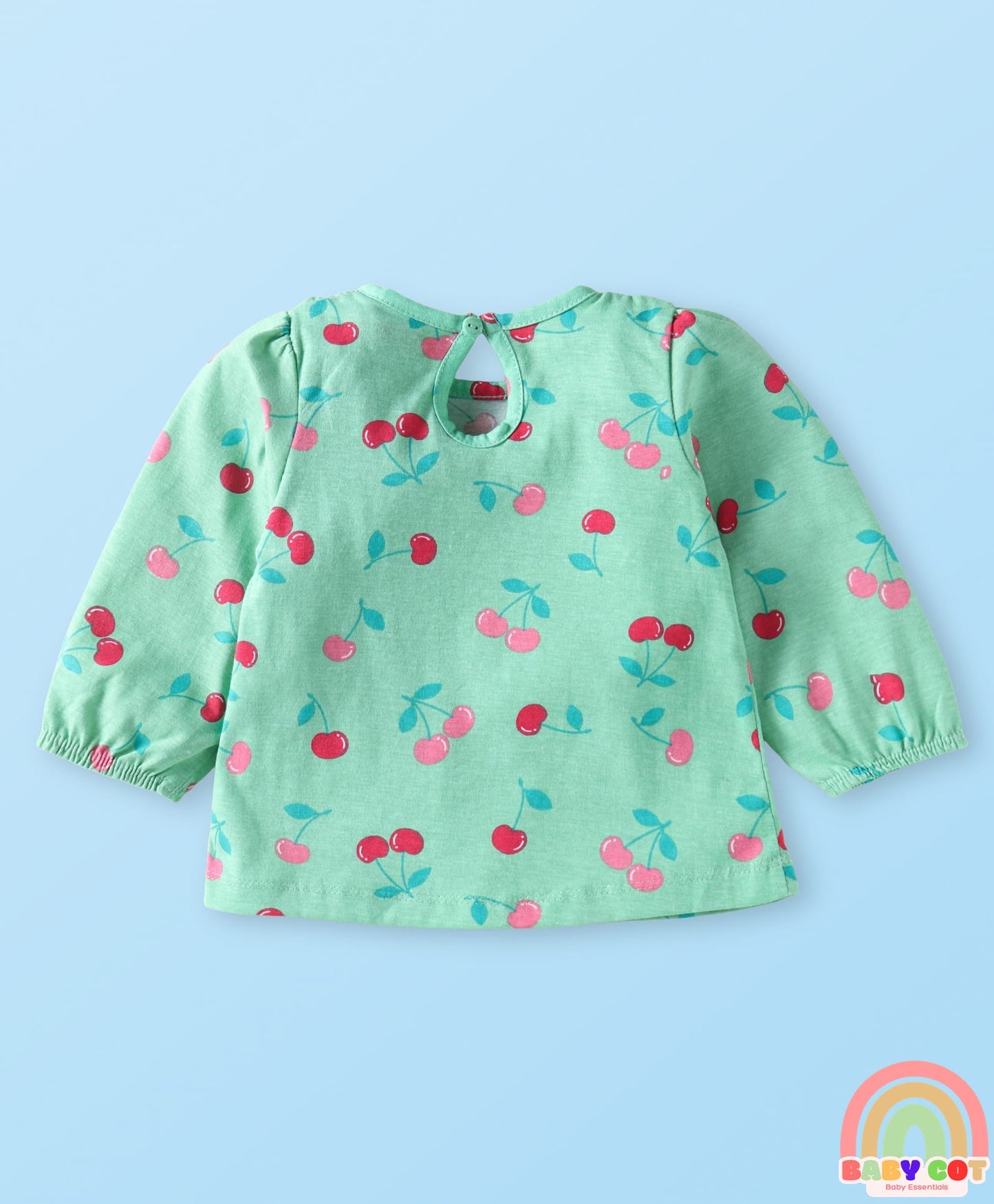 Cotton Knit Full Sleeves T-Shirts With Fruit & Polka Dot Print Pack of 5 - Multi Colour