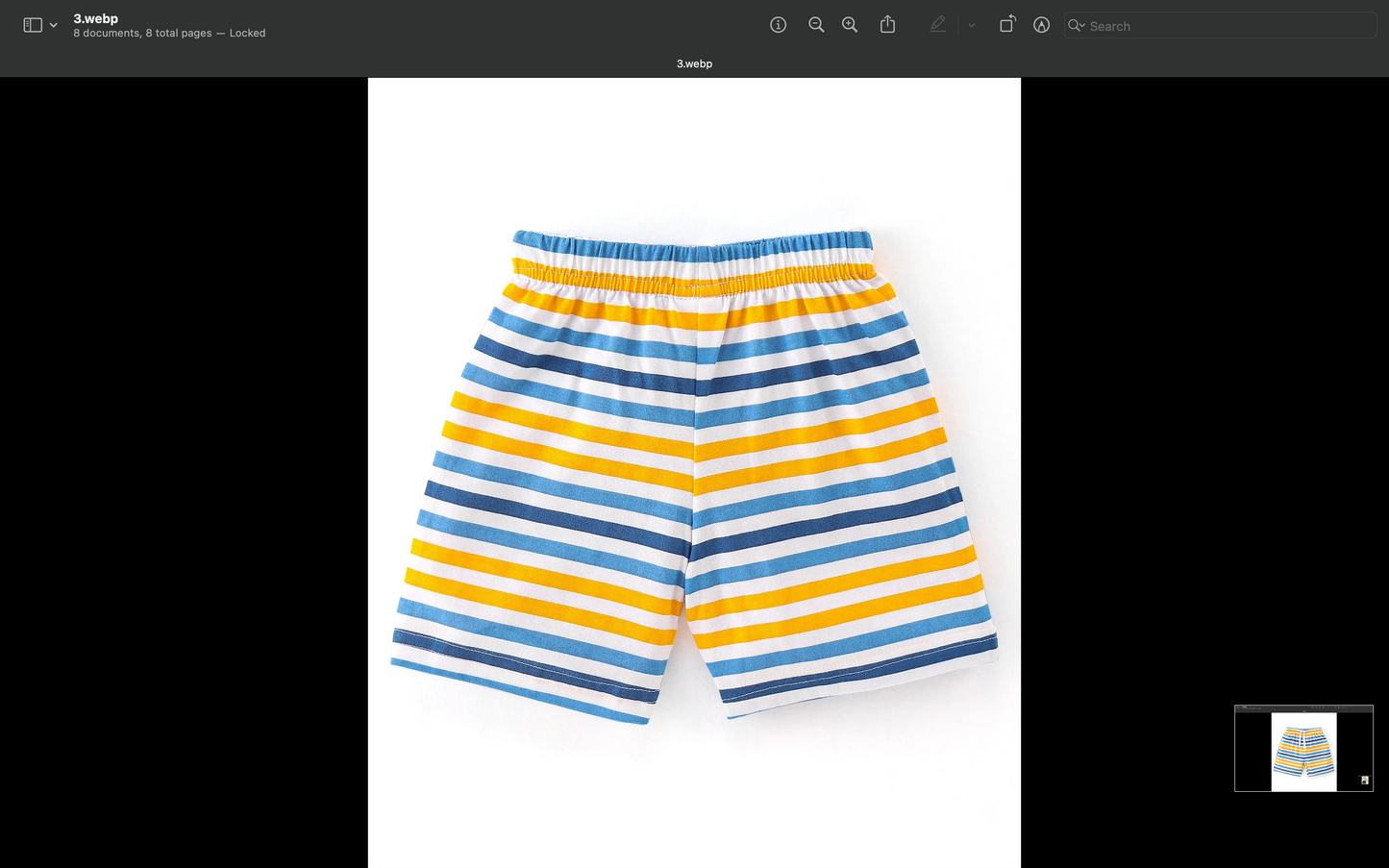 Cotton Knit Knee Length Striped Shorts Text & Balls Print Pack of 3 - Multicolour