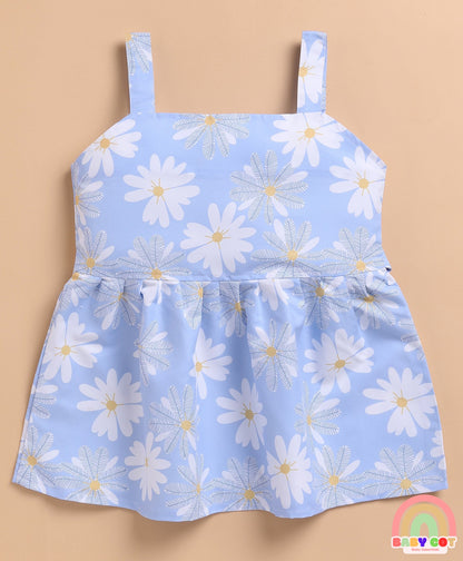 Cotton Knit Pack Of 3 Sleeveless Floral & Baby Animals Printed Dresses - Multi Colour