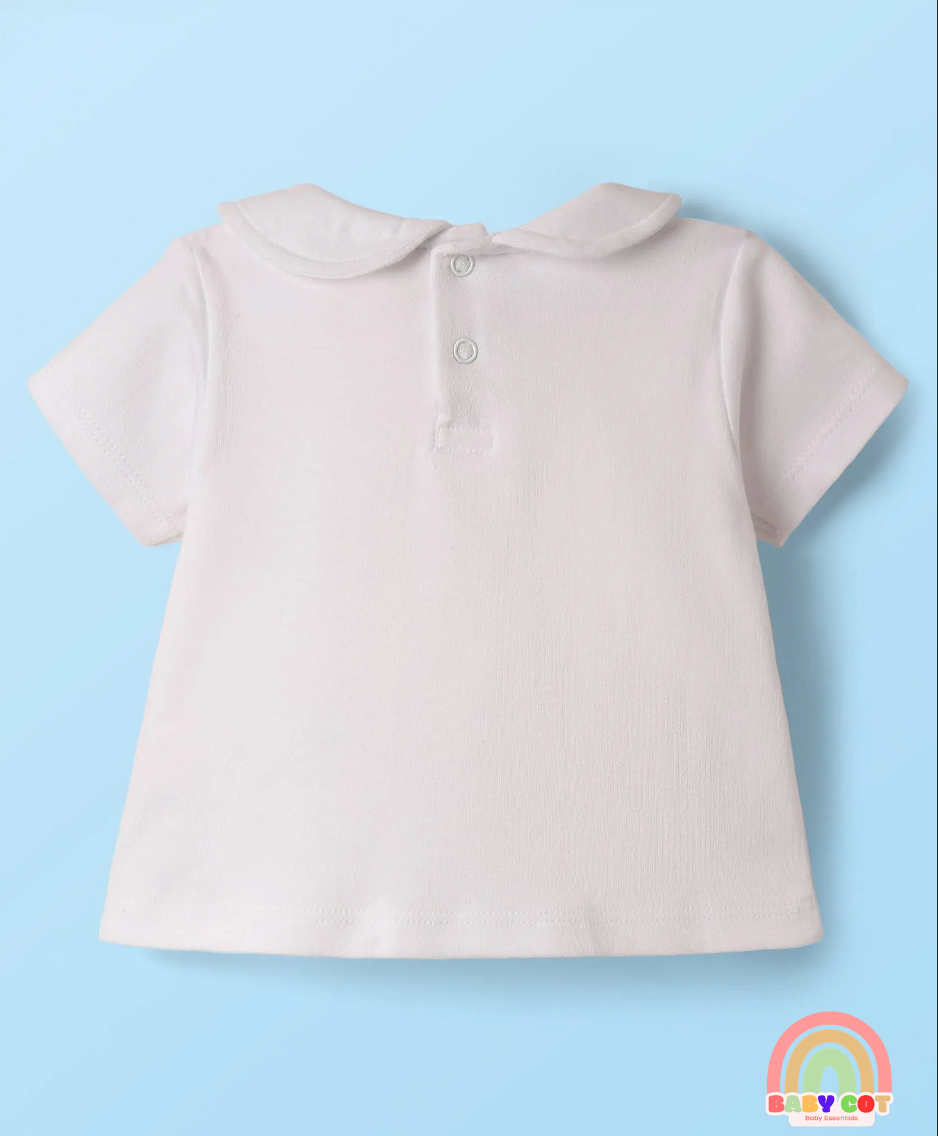 100% Cotton Knit Half Sleeves T-Shirt & Onesies with Hairband With Polka Dots - Red