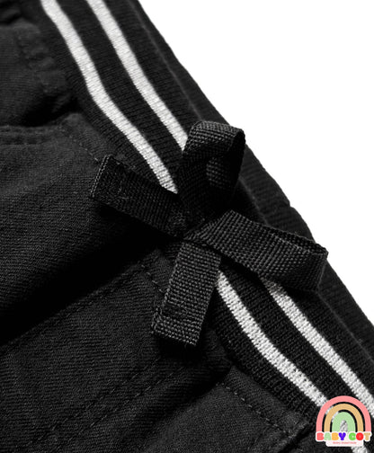 Denim Mid Thigh Washed Skirts -Black
