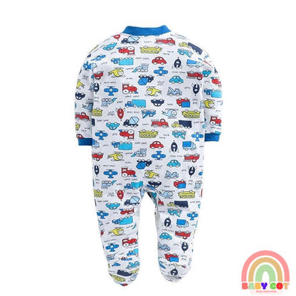 100% Cotton Blue Rompers Sleepsuits Jumpsuit Night Suits for Infants Newborn Baby Boys & Girls