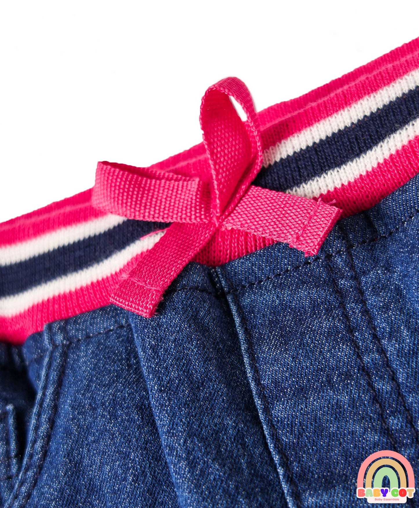 Denim Mid Thigh Washed Skirts - Navy Blue