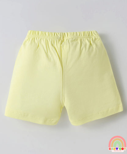 Single Jersey Knit Above Knee Length Shorts With Animal & Heart Print Pack Of 5 - Multicolour