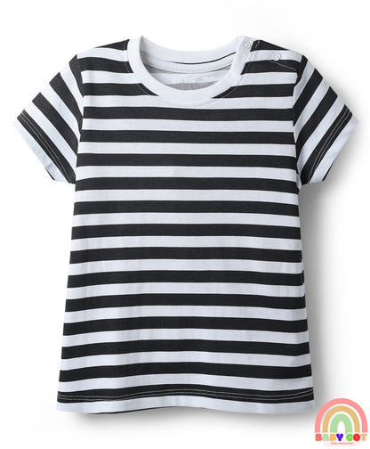 Cotton Jersey Knit Half Sleeves T-Shirt with Frock Winnie the Pooh Graphics- Yellow