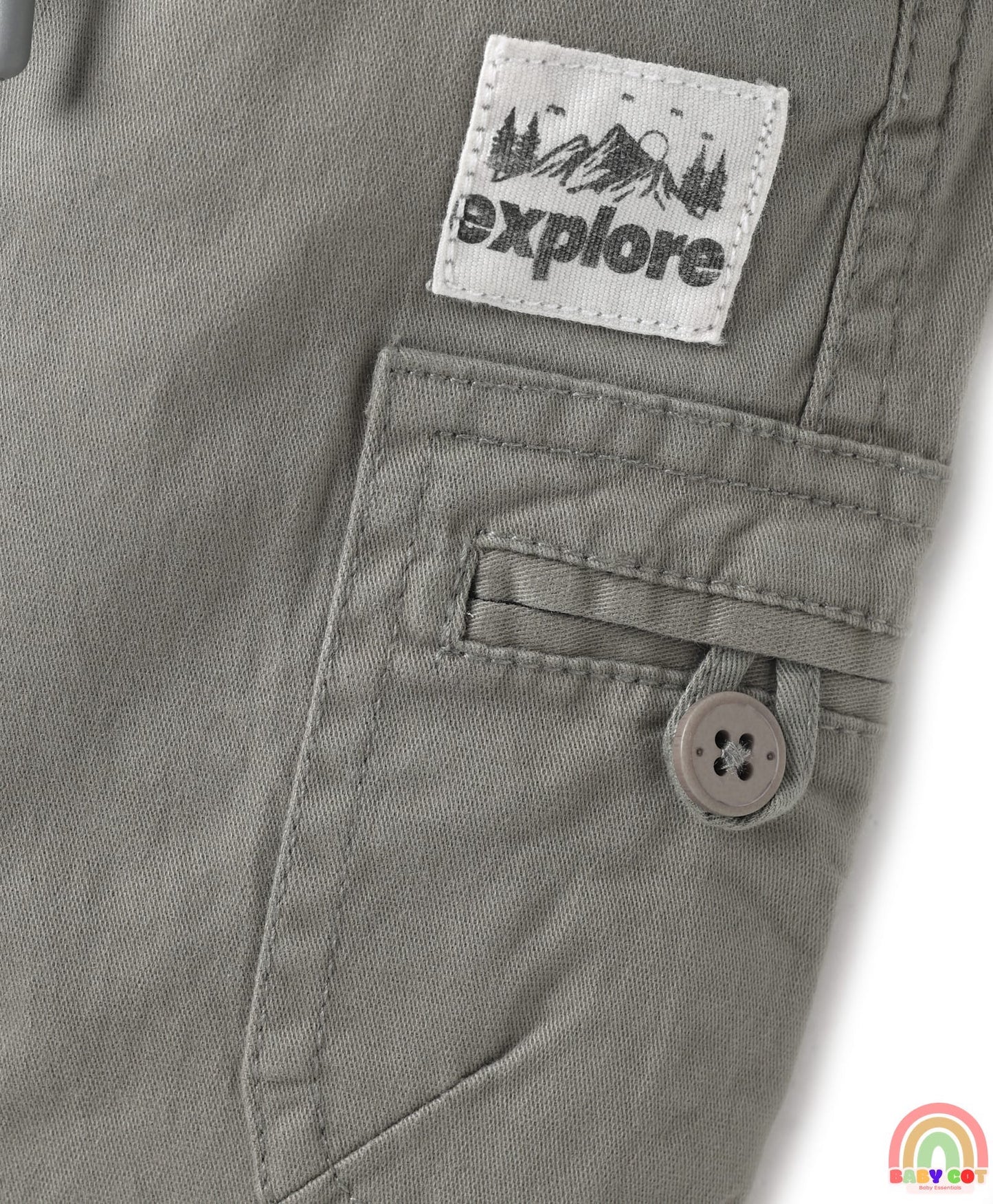 Twill Woven Full Length Solid Trouser With Stretch - Grey