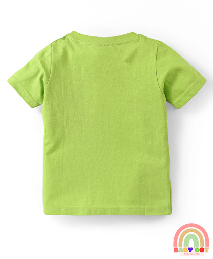 Cotton Knit Half Sleeves T-Shirts with Graphics Pack of 3 - Multicolour
