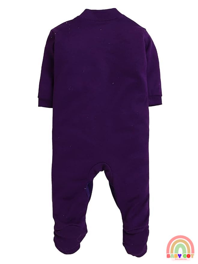 100% Cotton Purple Rompers Sleepsuits Jumpsuit Night Suits for Infants Newborn Baby Boys & Girls