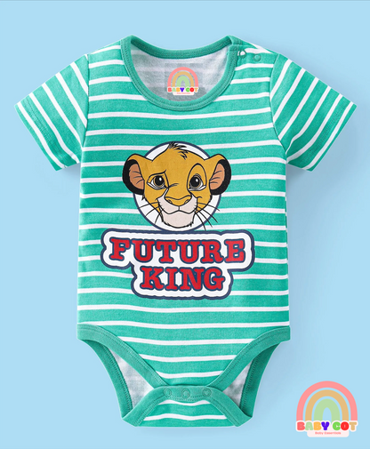 Interlock Half Sleeves Onesies With Lion King Graphics Pack of 3 - Multicolour
