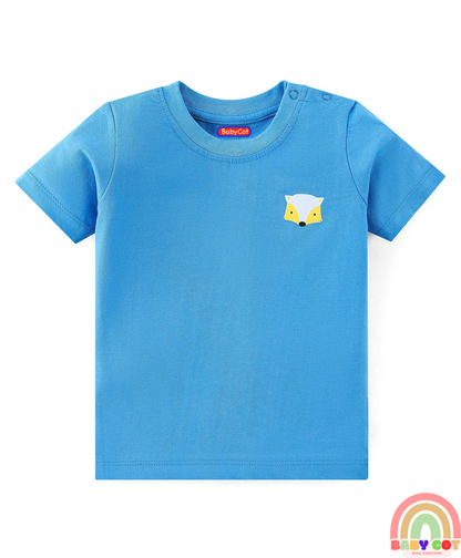 Cotton Knit Half Sleeves Lion Printed T-Shirts Pack of 5 - Multicolour