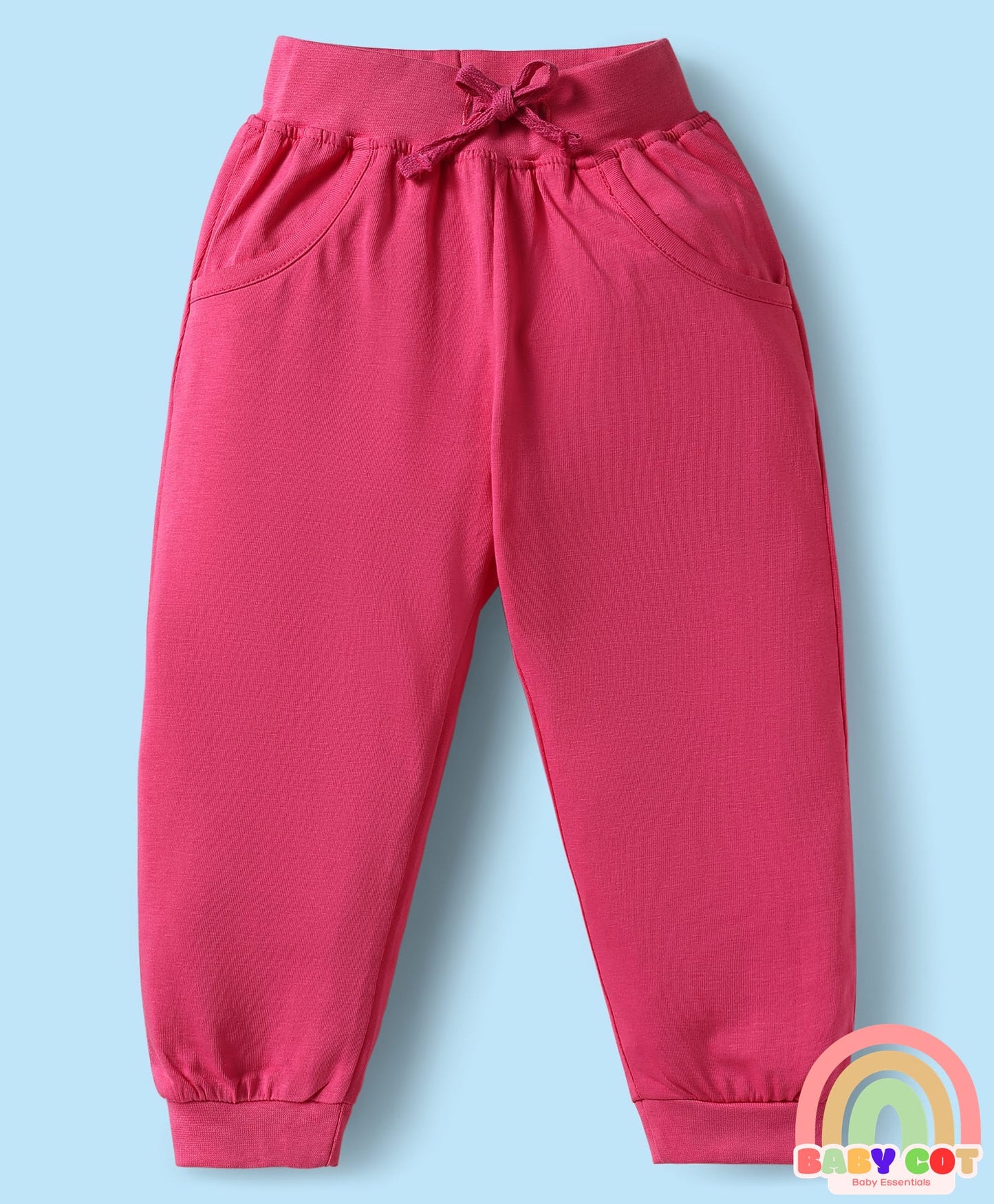 100% Cotton Knit Half Sleeves Floral Printed T-Shirt & Lounge Pant Set - White & Dark Pink
