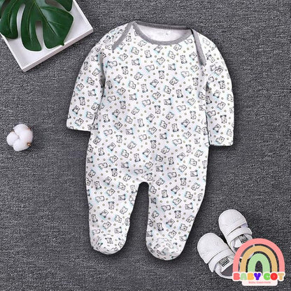 White Mellange 100% Pure Cotton Romper for Boys/Girls UNISEX