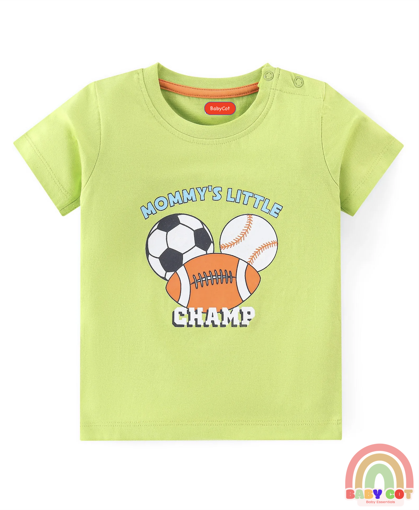 Cotton Knit Half Sleeves T-Shirts with Football Graphics Print Pack of 5 - Blue Green & Grey