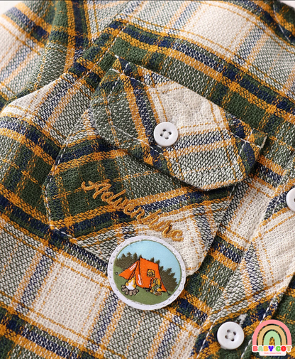 Cotton Woven Full Sleeves Checkered Shirt with Hood - Olive Green