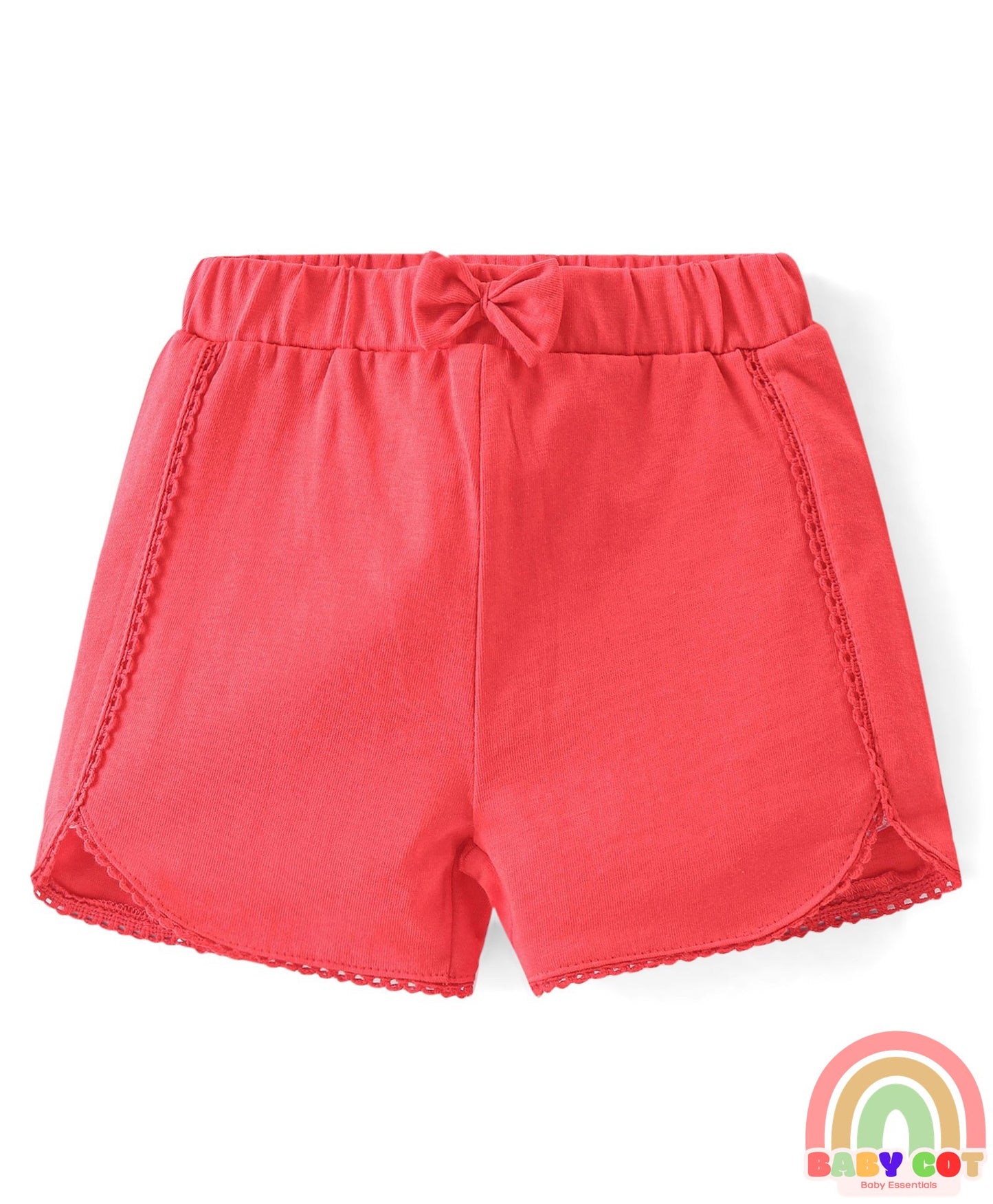 100% Cotton Knit Sleeveless Top & Shorts Set with Fruit Print - Multicolor