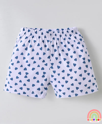 Single Jersey Knit Above Knee Length Shorts With Animal & Heart Print Pack Of 5 - Multicolour