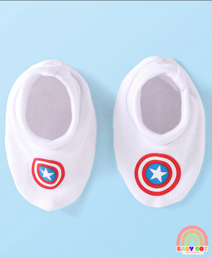 Interlock Knit Cap Mittens & Booties Set - White