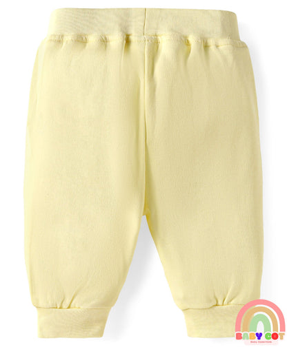 Terry Knit Full Sleeves Puppy Printed T-Shirt & Jogger Set - Blue & Cream