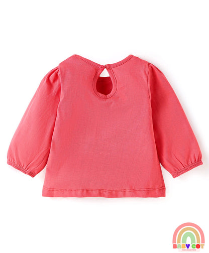 Cotton Knit Full Sleeves T-Shirts with Floral & Text Print Pack of 3 - Red Navy Blue & Orange