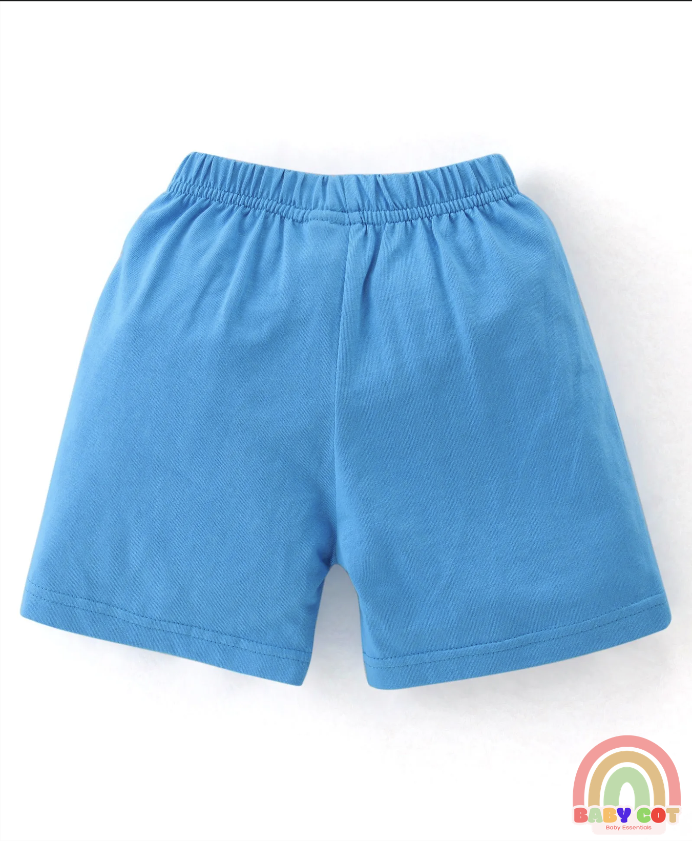 Cotton Knit Shorts with Shark & Text Print Pack of 3 - Multicolour