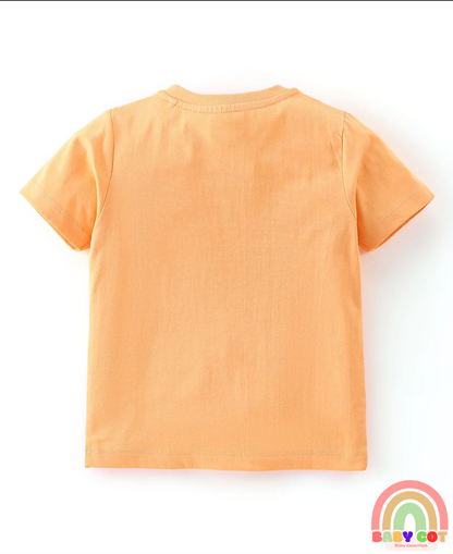 100% Cotton Knit Half Sleeves T-Shirt Tiger Print Pack Of 3 - Multicolor