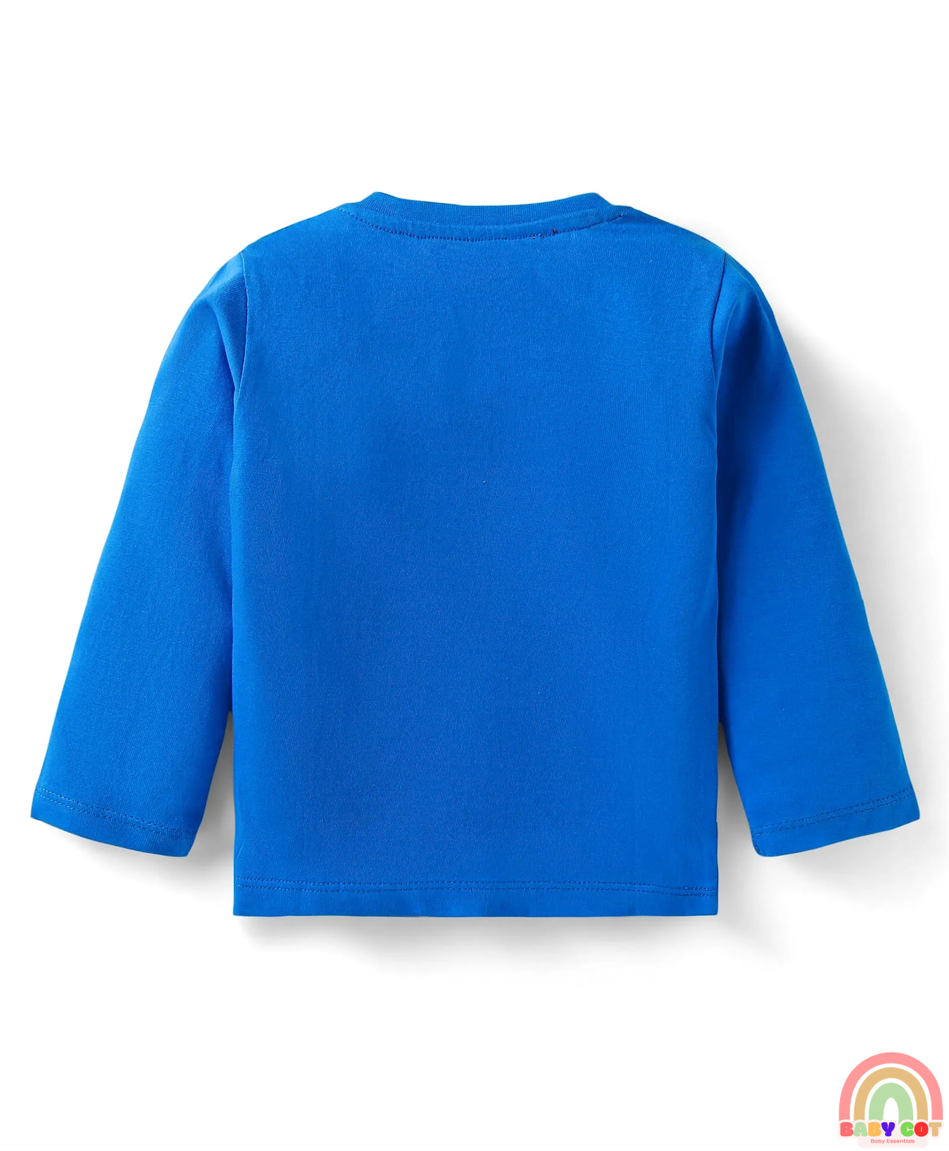 Cotton Knit Full Sleeves T-Shirts with Animal Print Pack of 2 - Red & Blue