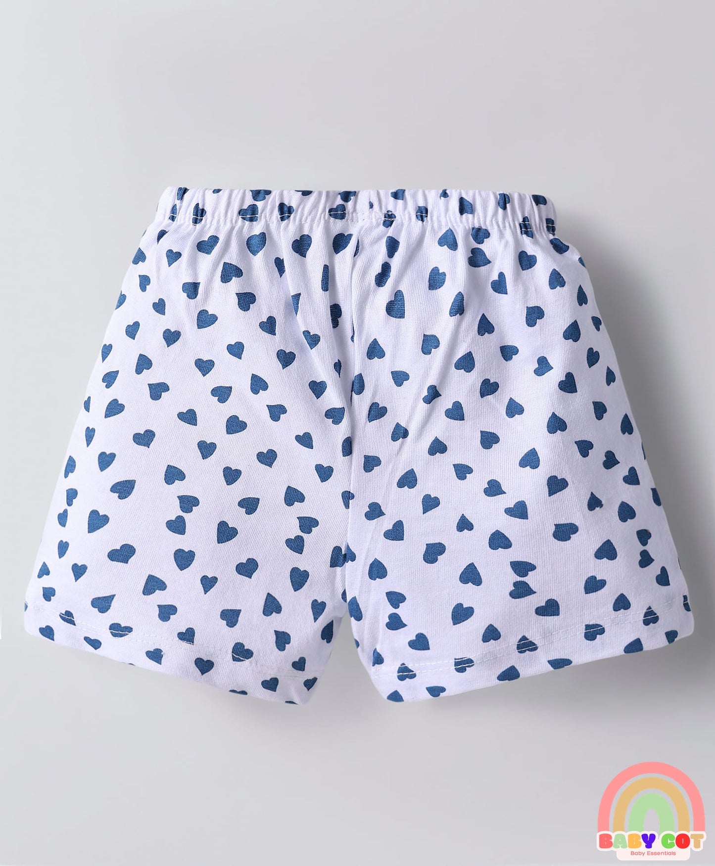 Single Jersey Knit Above Knee Length Shorts With Sea Life & Heart Print Pack Of 5 - Multicolour