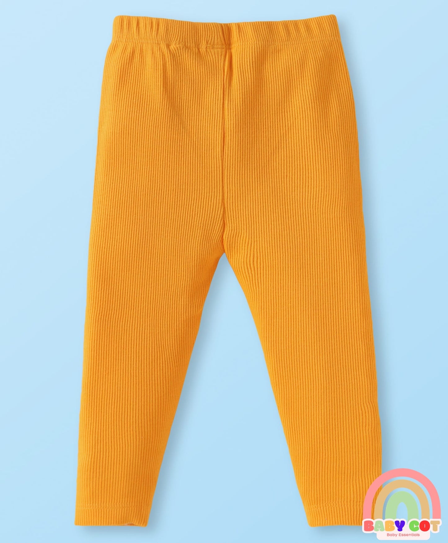 Single Jersey Knit Full Sleeves Top & Leggings with Floral Embroidery - White & Yellow