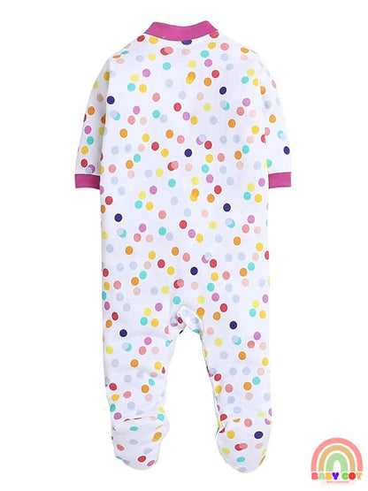 100% Cotton Purple Rompers Sleepsuits Jumpsuit Night Suits for Infants Newborn Baby Boys & Girls
