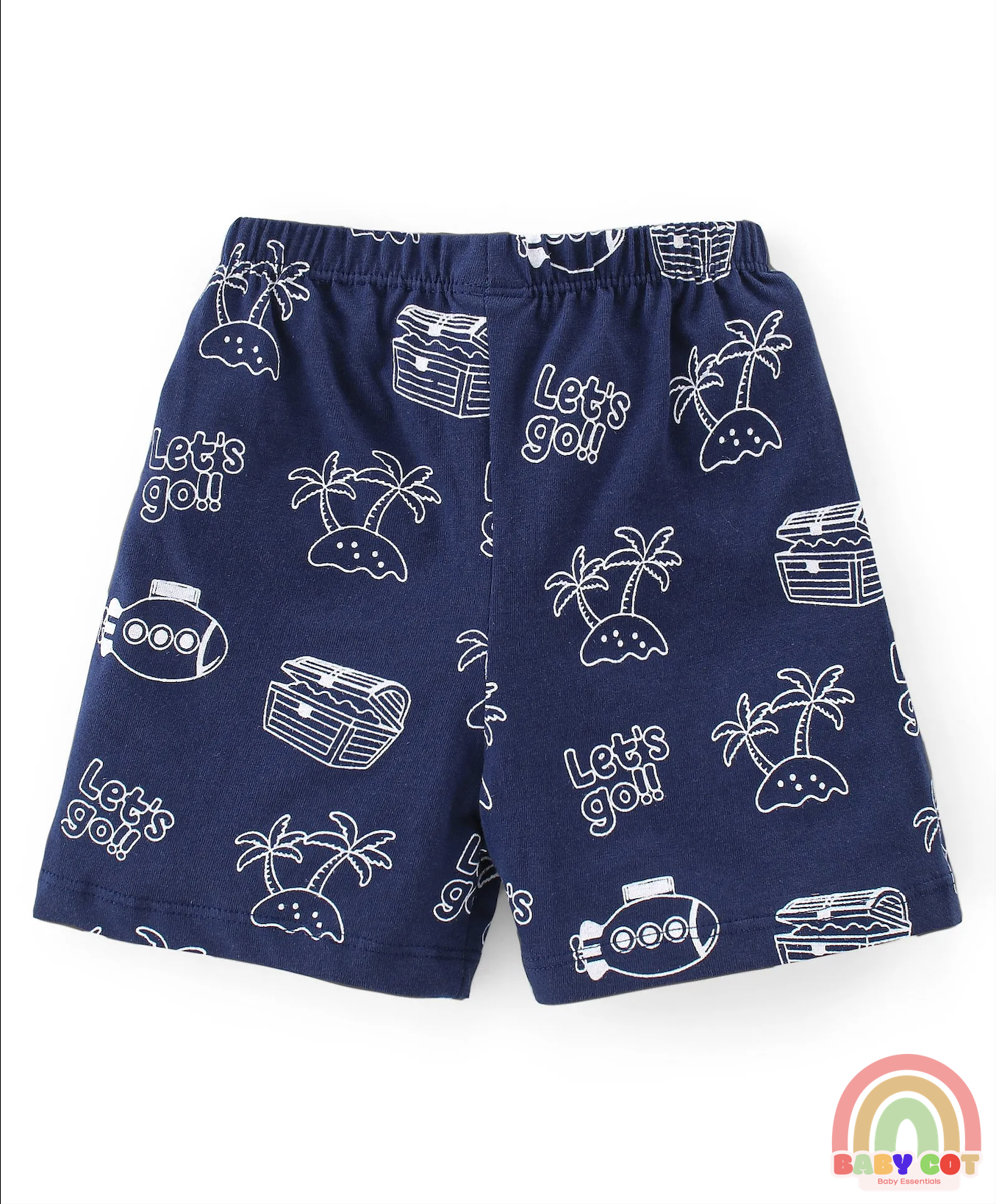 Single Jersey Cotton Shorts Submarine Print Pack of 3 - Multicolour
