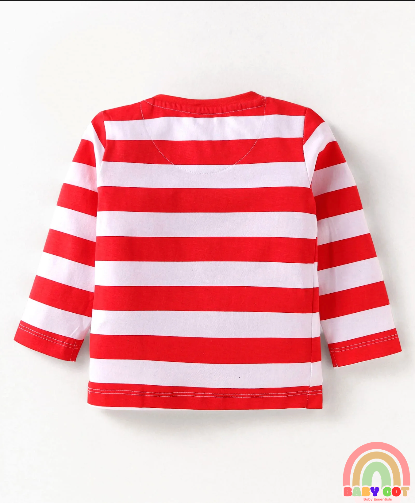 Cotton Knit Full Sleeves T-Shirts With Stripes Text & Animal Print Pack Of 7 - Blue Yellow Orange
