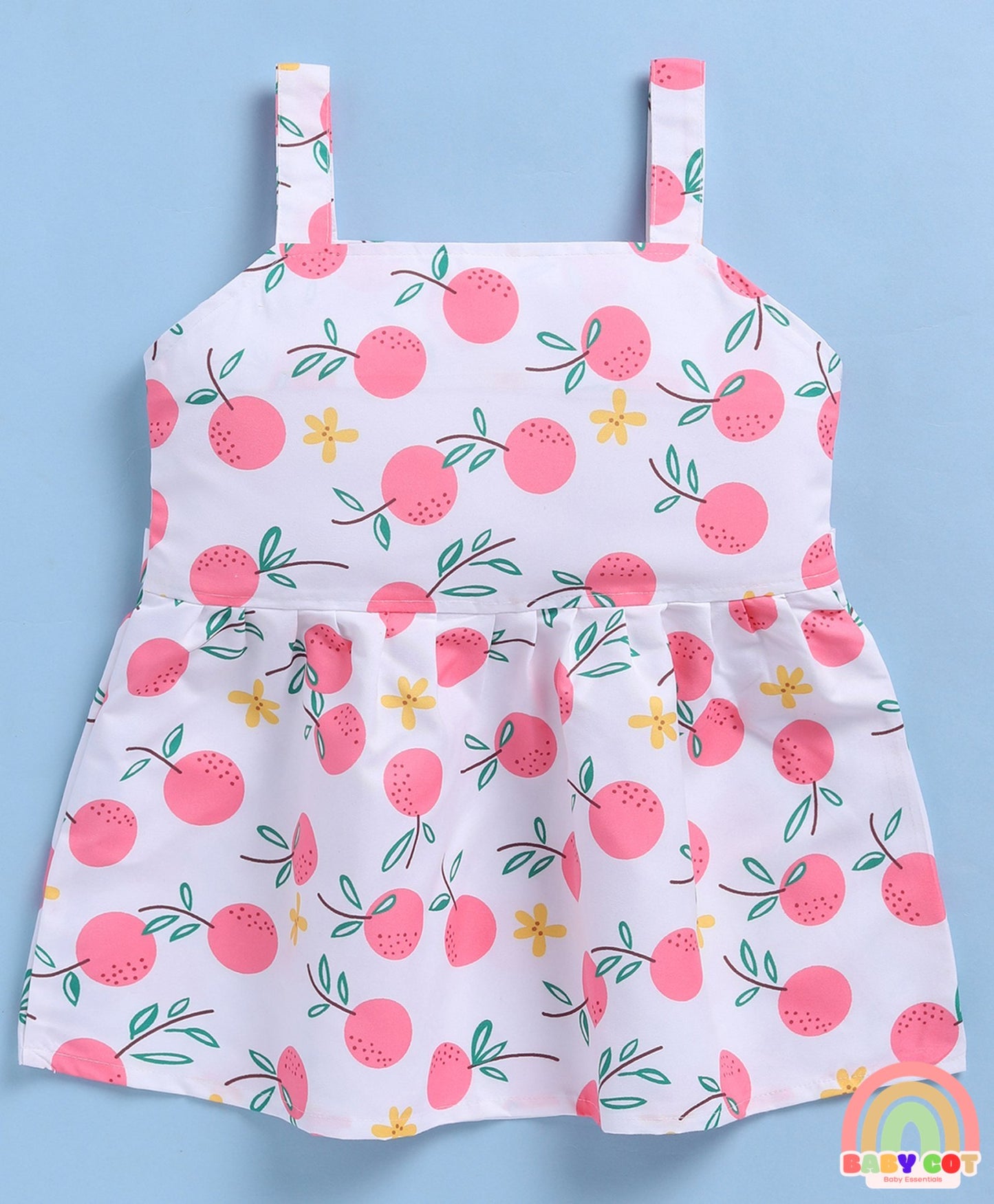 Cotton Knit Pack Of 3 Sleeveless Floral & Baby Animals Printed Dresses - Multi Colour