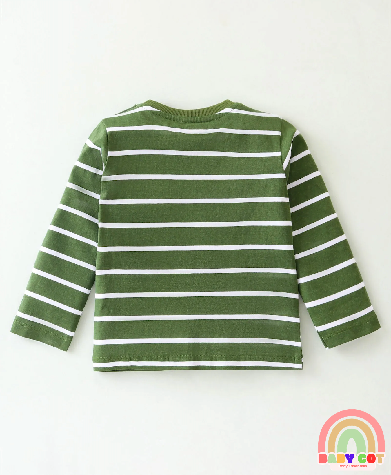 100% Cotton Knit Full Sleeves Striped T-Shirt Koala Print Pack of 3- Blue Yellow & Green