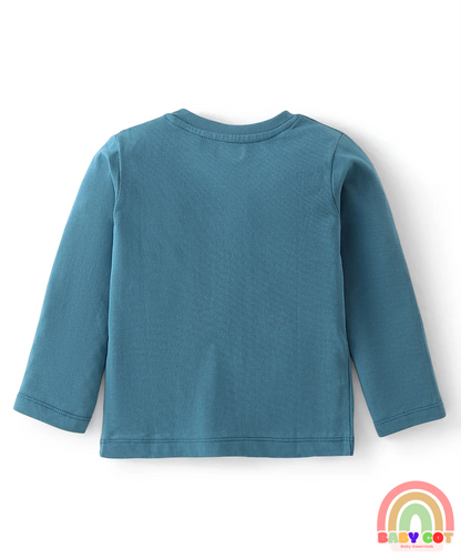 Cotton Knit Full Sleeves T-Shirt with Dino & Striped Print Pack of 3 - Multicolor