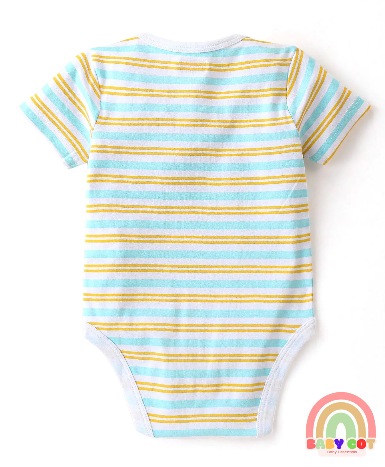 100% Cotton Knit Half Sleeves Onesies Bear Print Pack of 5 - Multicolour
